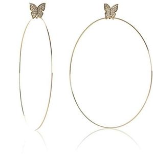 NEW BX GLOW GOLD PLATED HOOP EARRINGS